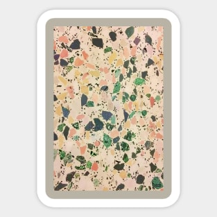 Brown Green Terrazzo Sticker